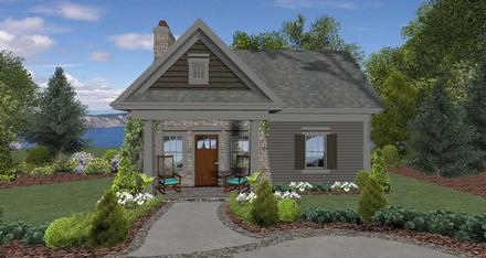 Cottage Craftsman Tuscan Elevation of Plan 74863