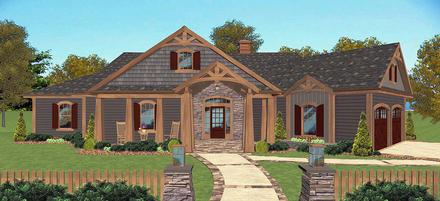 Craftsman Traditional Elevation of Plan 74864