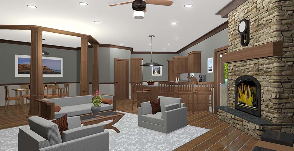 Craftsman, Ranch, Tuscan Plan with 2098 Sq. Ft., 3 Bedrooms, 3 Bathrooms, 2 Car Garage Picture 10