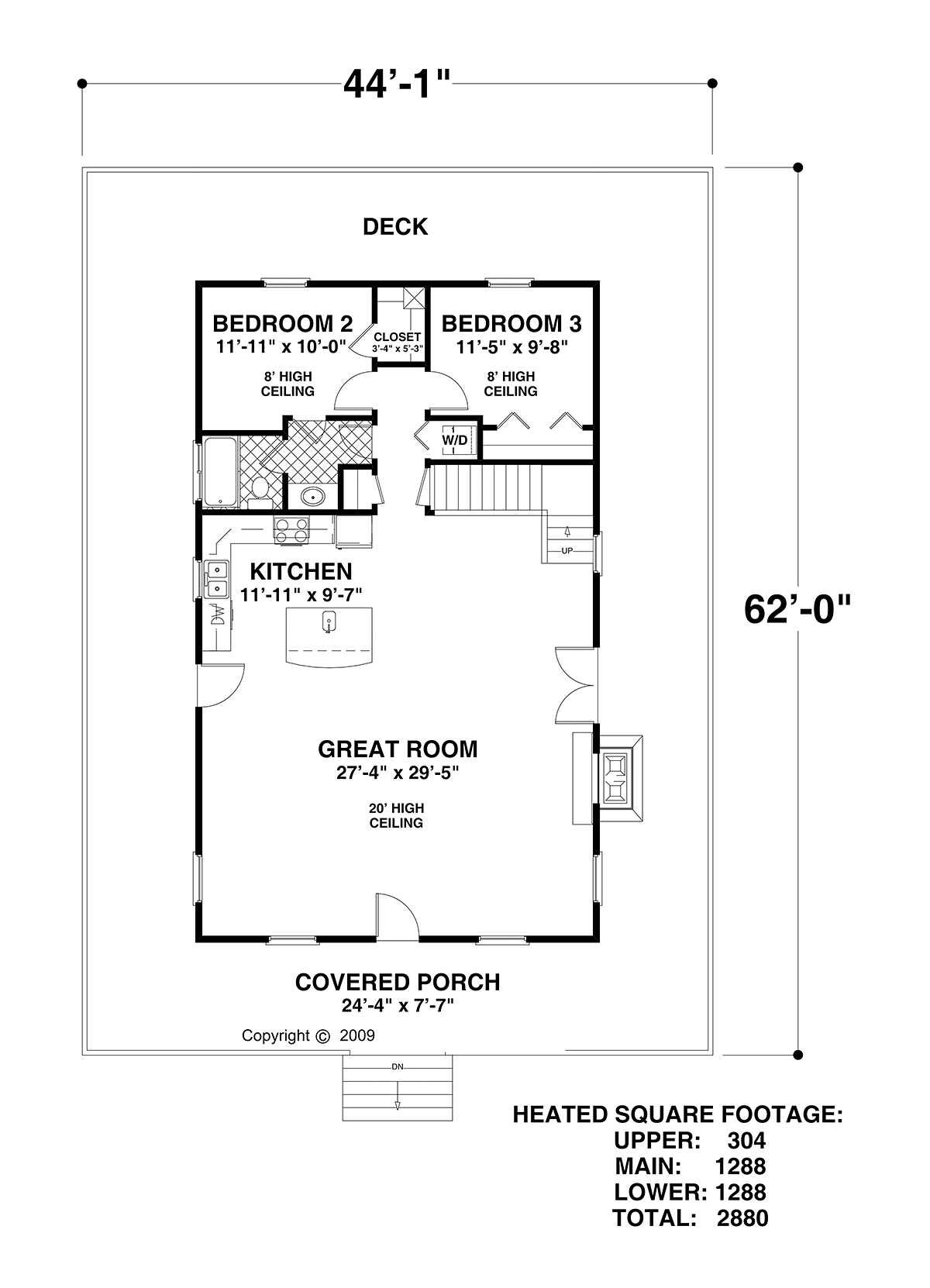 Bungalow Cottage Craftsman Level One of Plan 74871