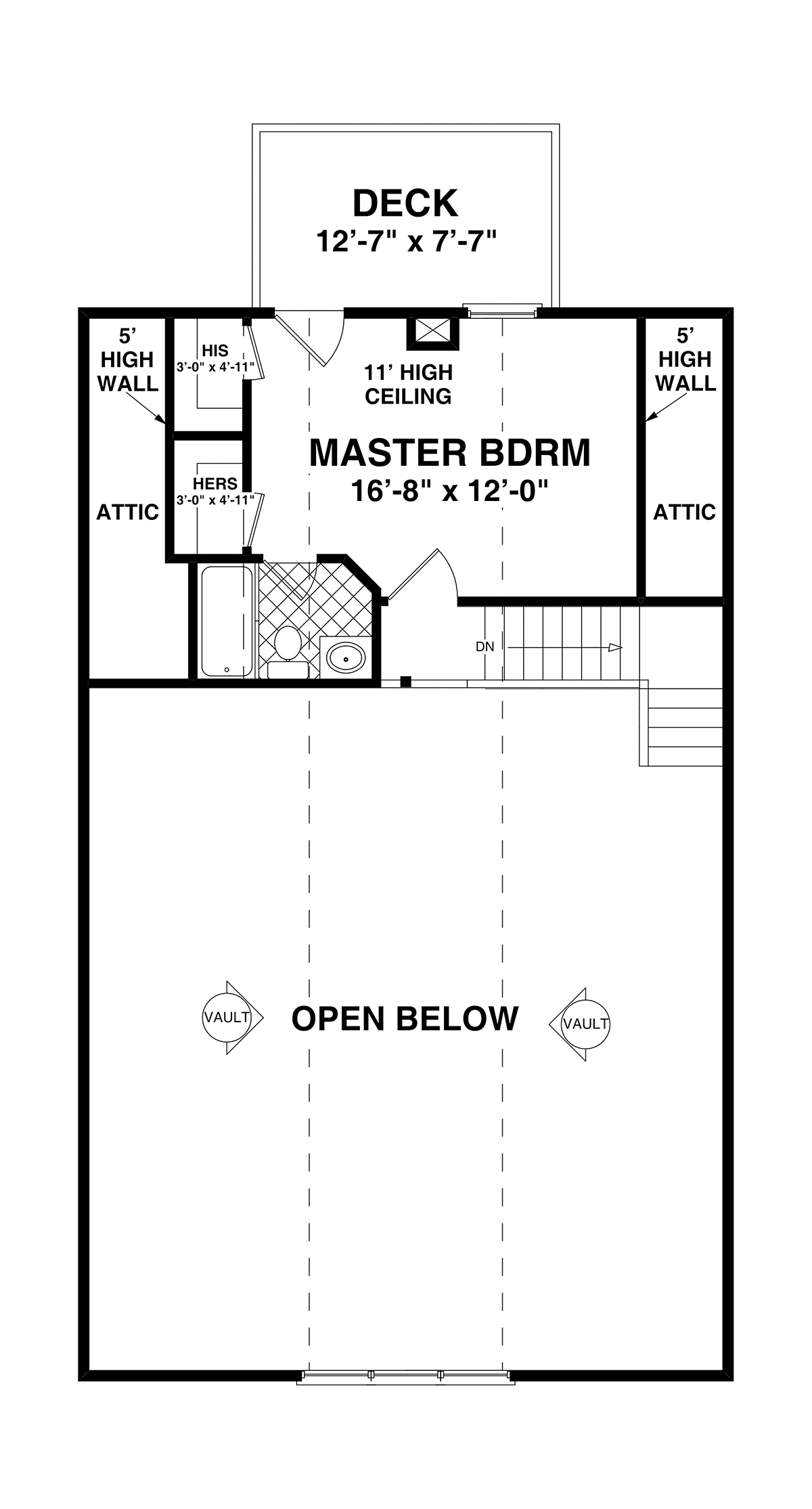 Bungalow Cottage Craftsman Level Two of Plan 74871