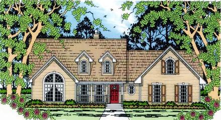 Country Elevation of Plan 75006