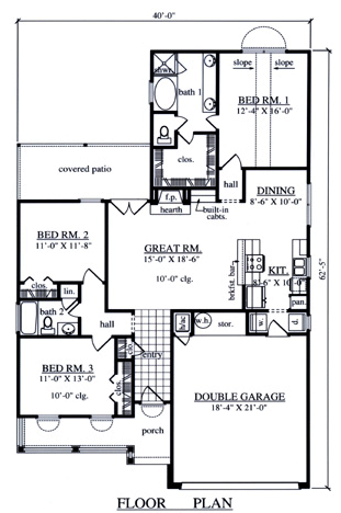 House Plan 75011 First Level Plan