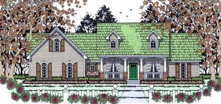 Country Traditional Elevation of Plan 75015