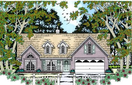 Country Elevation of Plan 75029