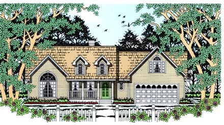 Country Elevation of Plan 75031