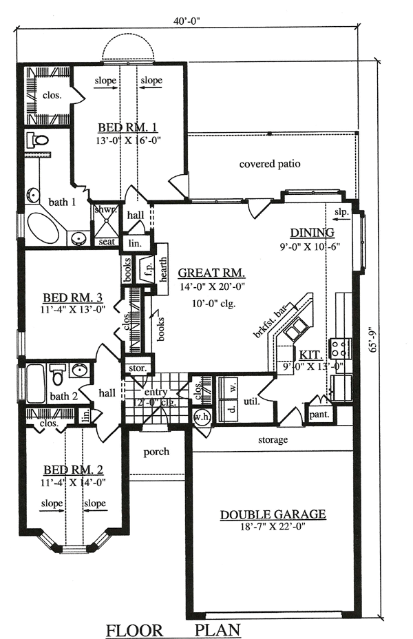 Country Traditional Level One of Plan 75048