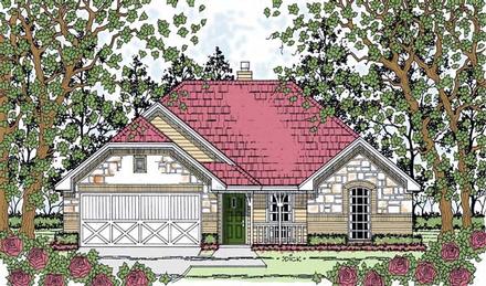 Country Elevation of Plan 75052