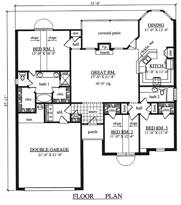 Country Traditional Level One of Plan 75054