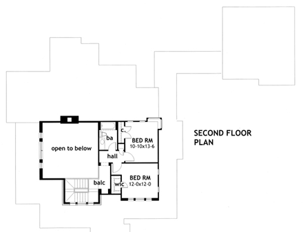 House Plan 75106 Second Level Plan