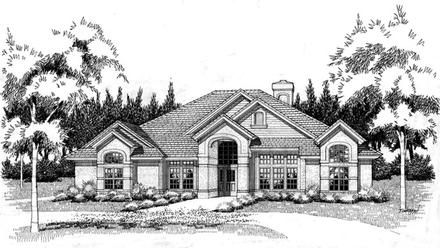 Coastal Contemporary Modern Elevation of Plan 75108