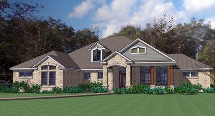 Coastal Contemporary Modern Elevation of Plan 75109