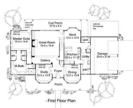 House Plan 75111 First Level Plan