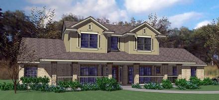 Coastal Contemporary Modern Elevation of Plan 75111