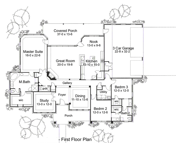 Colonial Traditional Level One of Plan 75115