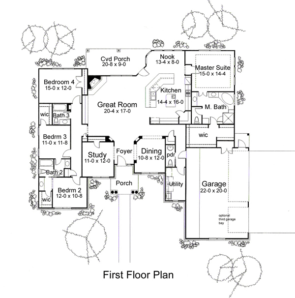 Colonial Traditional Level One of Plan 75120