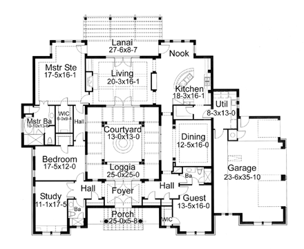 House Plan 75123 First Level Plan