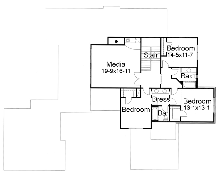 Prairie Style Southern Traditional Level Two of Plan 75124