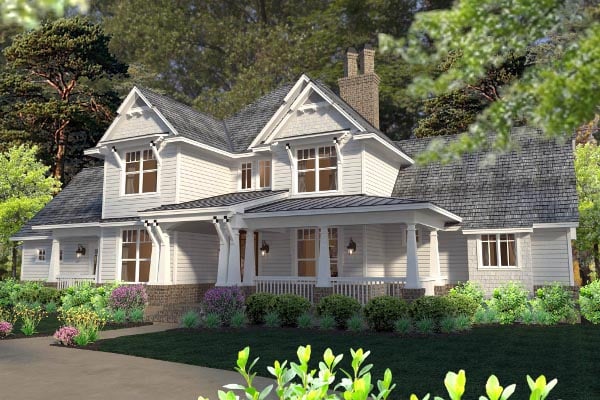 Country, Farmhouse, Southern, Traditional, Victorian Plan with 2575 Sq. Ft., 3 Bedrooms, 3 Bathrooms, 3 Car Garage Picture 2