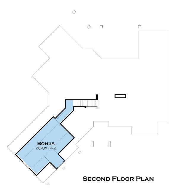 Cottage Craftsman Tuscan Level Two of Plan 75134