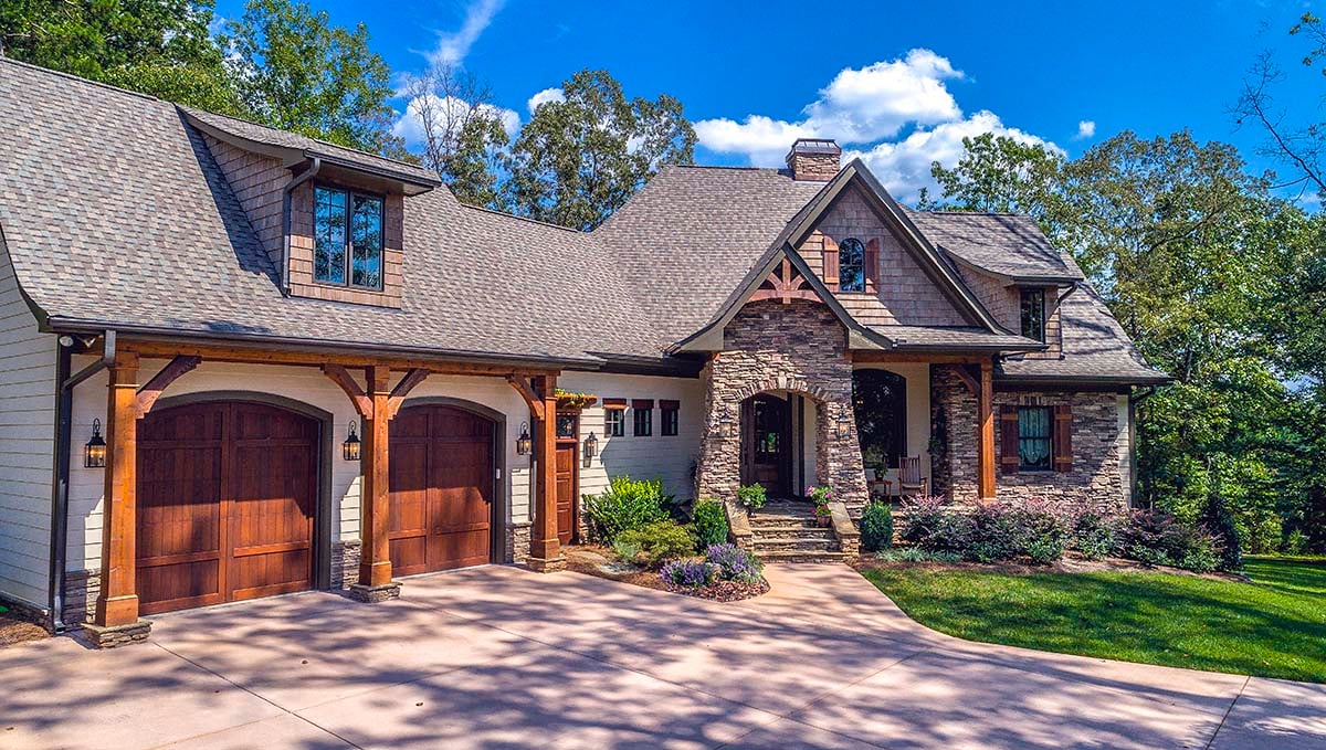 Cottage, Craftsman, Tuscan Plan with 2482 Sq. Ft., 4 Bedrooms, 4 Bathrooms, 2 Car Garage Elevation