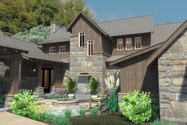 Country, Craftsman, Farmhouse, Tudor Plan with 4164 Sq. Ft., 4 Bedrooms, 4 Bathrooms, 4 Car Garage Picture 10