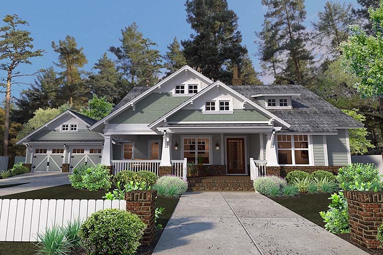  Craftsman  Style  House  Plan  75137 with 1879 Sq Ft 3 Bed 2 