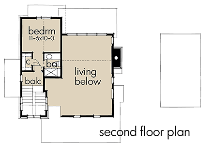 House Plan 75140 Second Level Plan