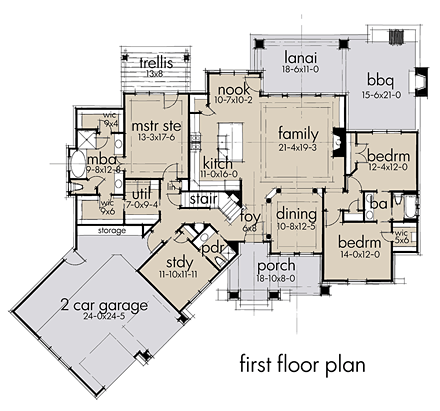 House Plan 75144 First Level Plan
