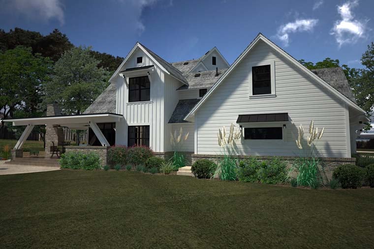 Contemporary, Country, Farmhouse Plan with 4839 Sq. Ft., 4 Bedrooms, 5 Bathrooms, 3 Car Garage Picture 6