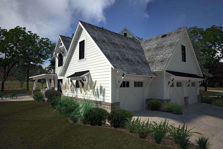 Contemporary, Country, Farmhouse Plan with 4839 Sq. Ft., 4 Bedrooms, 5 Bathrooms, 3 Car Garage Picture 7