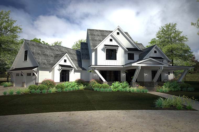 Contemporary, Country, Farmhouse Plan with 4839 Sq. Ft., 4 Bedrooms, 5 Bathrooms, 3 Car Garage Picture 9