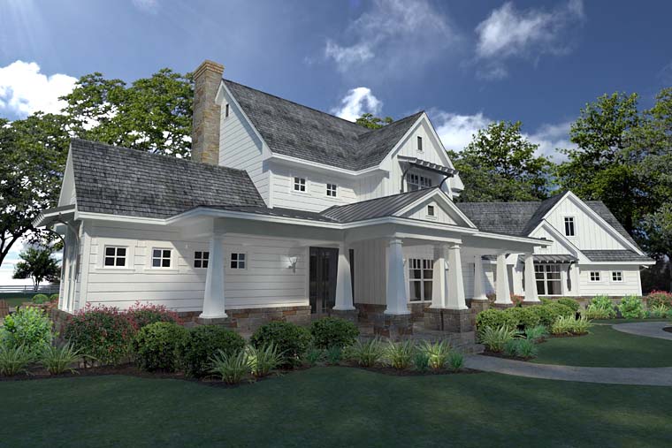 Country, Farmhouse, Southern Plan with 2396 Sq. Ft., 3 Bedrooms, 3 Bathrooms, 2 Car Garage Picture 2