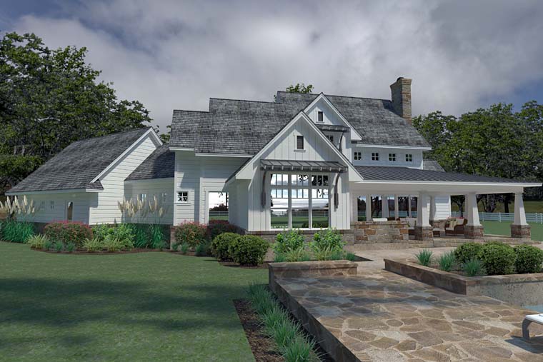 Country, Farmhouse, Southern Plan with 2396 Sq. Ft., 3 Bedrooms, 3 Bathrooms, 2 Car Garage Picture 5
