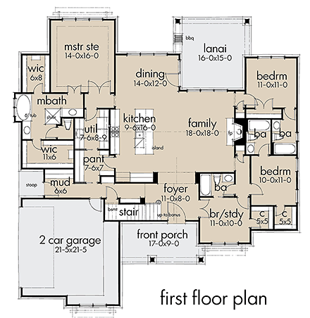 House Plan 75156 First Level Plan