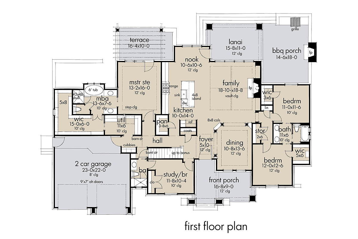 European Farmhouse Traditional Level One of Plan 75161