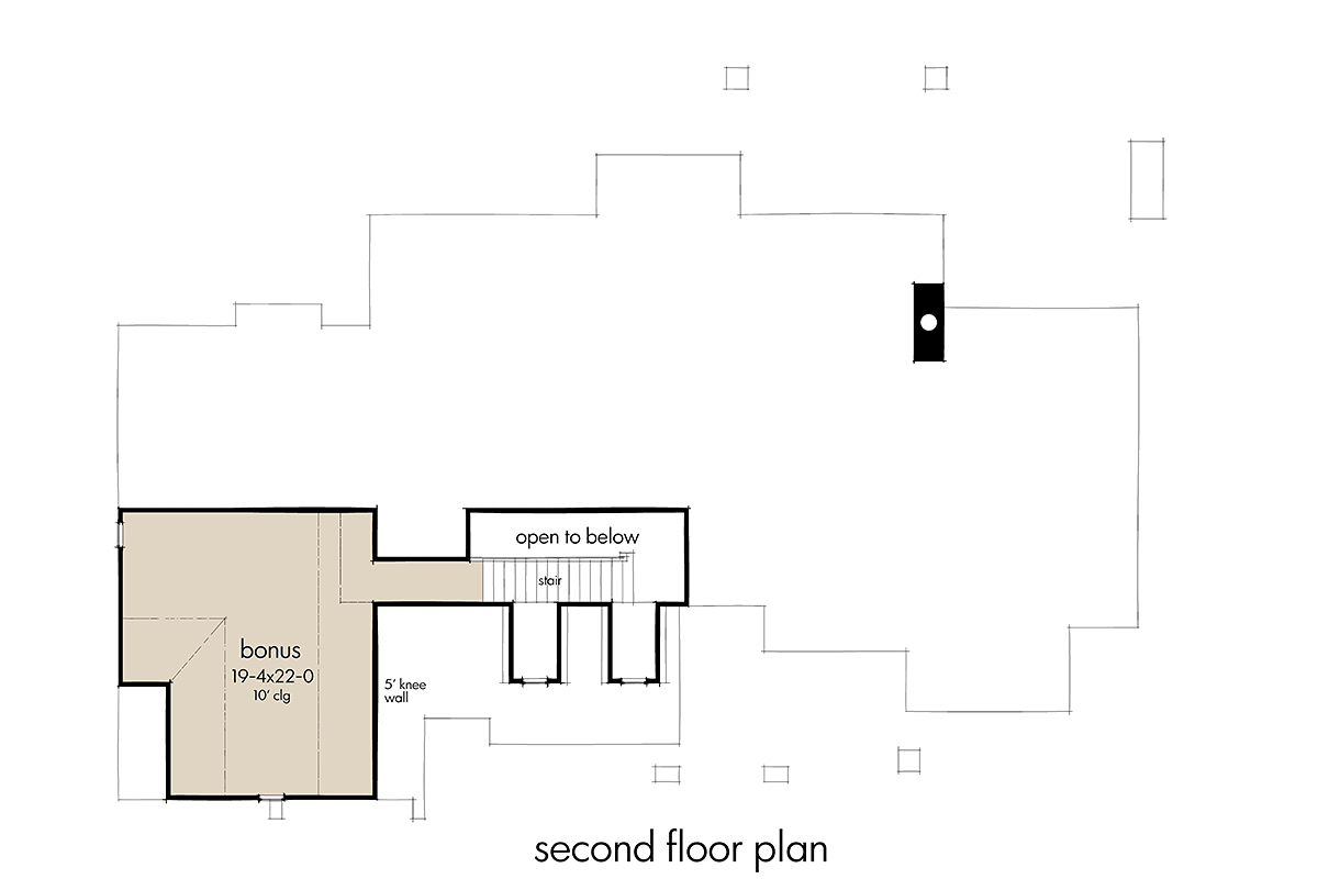 European Farmhouse Traditional Level Two of Plan 75161