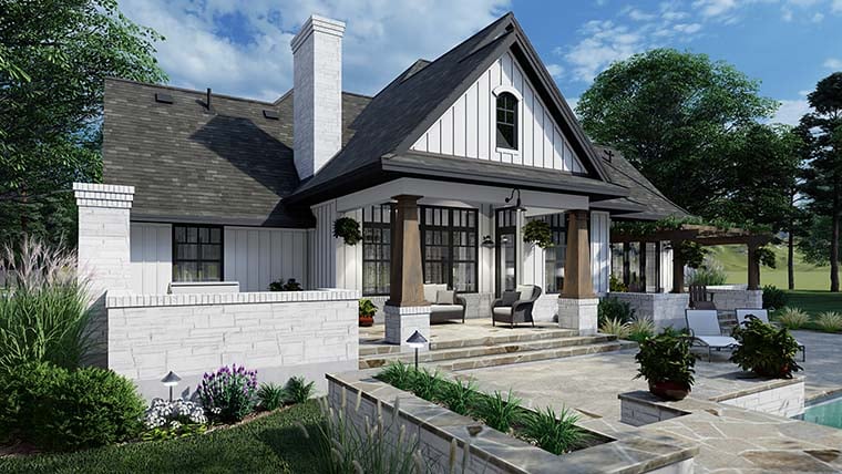 European, Farmhouse, Traditional Plan with 2353 Sq. Ft., 4 Bedrooms, 3 Bathrooms, 2 Car Garage Picture 6