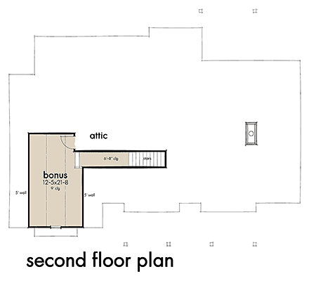 House Plan 75163 Second Level Plan