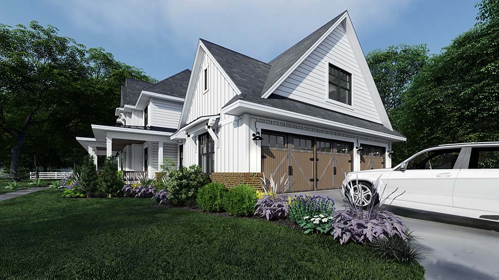 Country, Farmhouse Plan with 2829 Sq. Ft., 4 Bedrooms, 4 Bathrooms, 3 Car Garage Picture 4