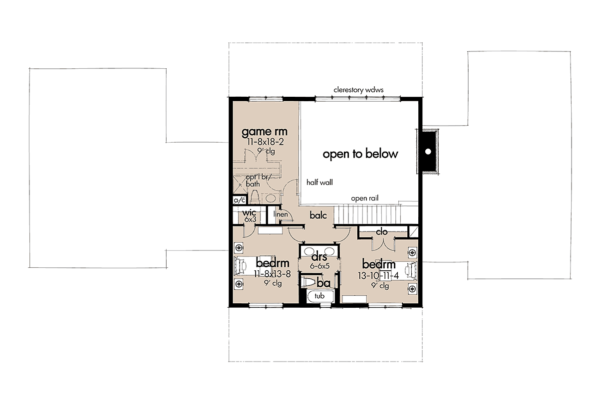 Barndominium Country Farmhouse Level Two of Plan 75172