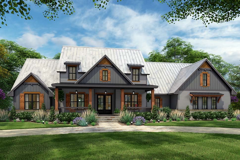 Cottage, Country, Farmhouse, Ranch, Southern, Traditional Plan with 2510 Sq. Ft., 3 Bedrooms, 3 Bathrooms, 2 Car Garage Picture 4