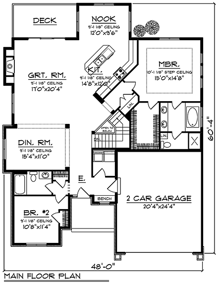 House Plan 75207 First Level Plan