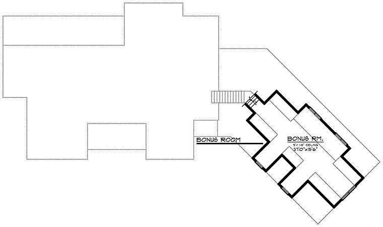 Craftsman Traditional Level Two of Plan 75211