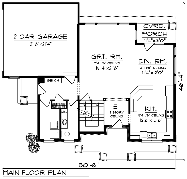 Craftsman European Traditional Level One of Plan 75213