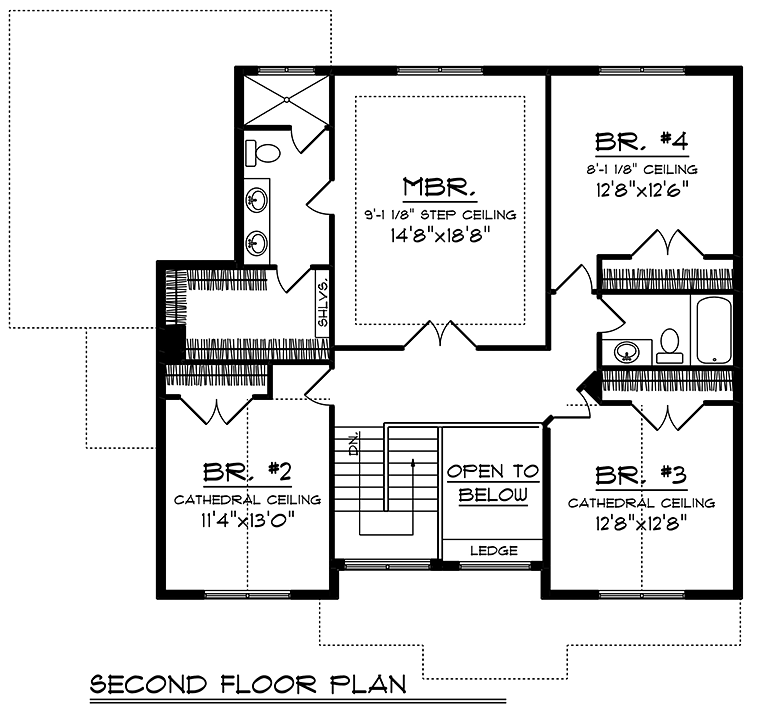 Craftsman European Traditional Level Two of Plan 75213