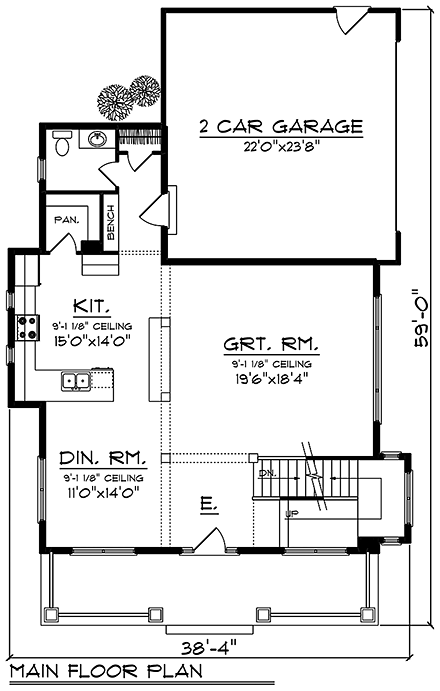House Plan 75214 First Level Plan