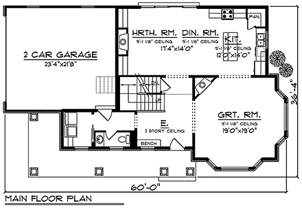 House Plan 75216 First Level Plan