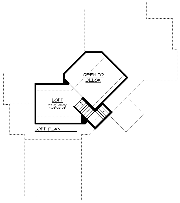 Craftsman Traditional Level Two of Plan 75219