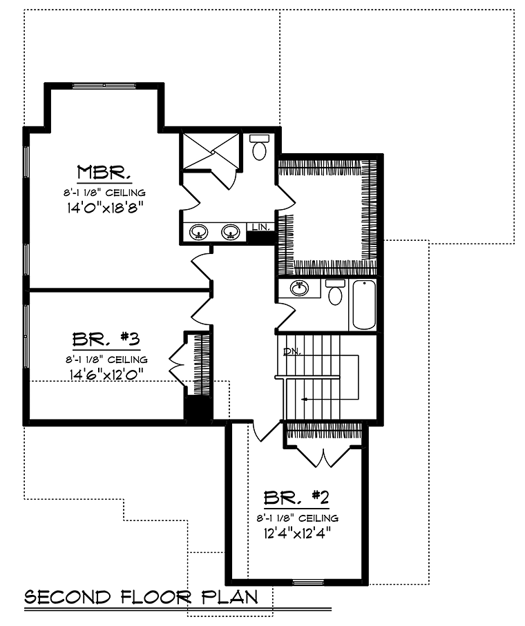Cottage Traditional Level Two of Plan 75222